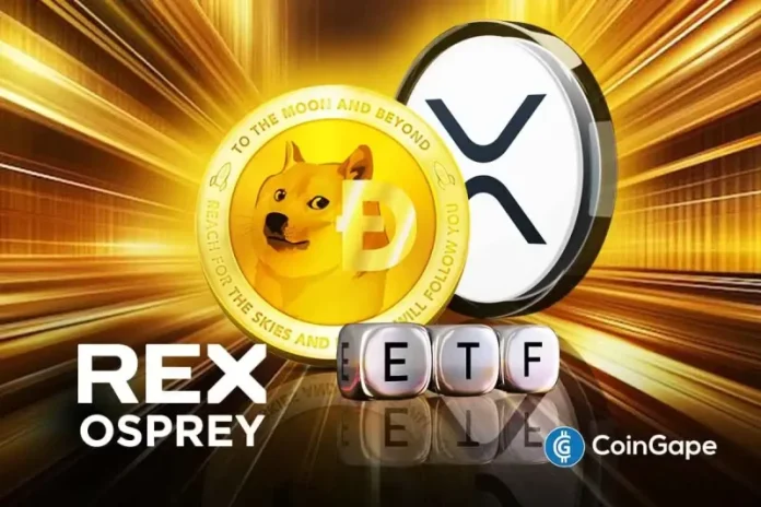REX Shares and Osprey Funds have announced the official launch of their Dogecoin and XRP ETFs. These funds will be the first in the U.S. to offer institutional investors spot exposure to these altcoins. REX-Osprey Dogecoin and XRP ETFs Officially Launch In a press release, REX-Osprey unveiled the launch of the DOJE and XRPR ETFs,
The post <a href="https://coingape.com/first-u-s-spot-dogecoin-and-xrp-etfs-launch-as-rex-osprey-debuts-doje-and-xrpr/">First U.S. Spot Dogecoin and XRP ETFs Launch as REX-Osprey Debuts DOJE and XRPR</a> appeared first on <a href="https://coingape.com/">CoinGape</a>.