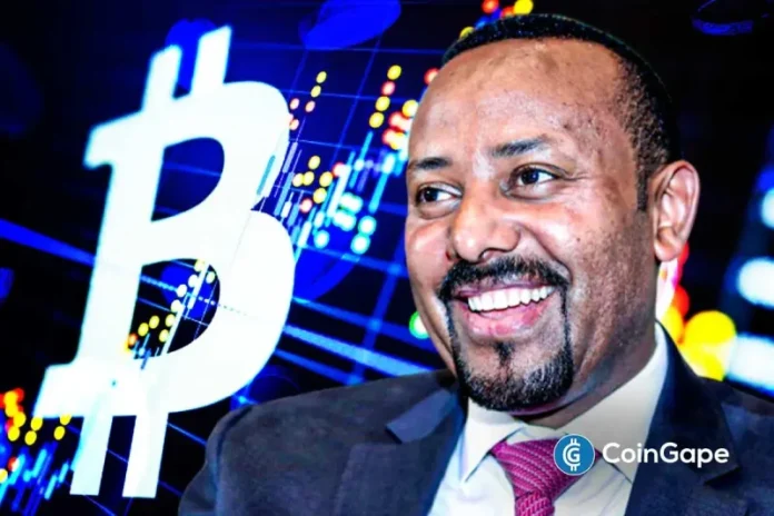 Ethiopia’s Prime Minister has revealed plans to mine Bitcoin and other crypto assets with clean energy. This move makes the country join other nations that use sovereign wealth funds for Bitcoin mining, boosting crypto adoption. Ethiopia Will Start Bitcoin and Crypto Mining Ethiopia plans a more active approach in the government-sponsored crypto and Bitcoin mining,
The post <a href="https://coingape.com/ethiopia-prime-minister-announces-bitcoin-and-crypto-mining-plans/">Just-In: Ethiopia’s Prime Minister Announces Bitcoin and Crypto Mining Plans</a> appeared first on <a href="https://coingape.com/">CoinGape</a>.